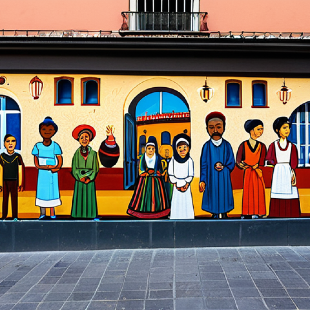 벽화여행 블로그 콘텐츠 계획 - Colorful Mural in Lavapiés, Madrid**
"A vibrant and detailed mural in the Lavapiés neighborhood of ...
